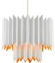 Currey & Company Syrie Painted Contemporary Gold/Sugar White Chandelier-0