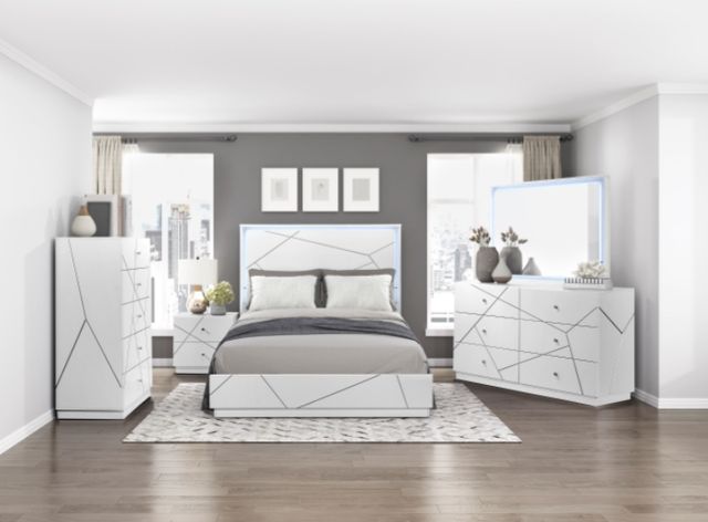Homelegance® Orlo High Gloss White Dresser-1