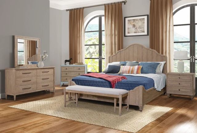 Bernards Citrus Heights Brown King Panel Bed-1