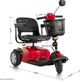Mega Motion Rascal® Conquest Black/Red 3-Wheel Mobility Scooter-2