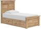 Signature Design by Ashley® Makidern Tan Twin Panel Bed with 4-Drawer Storage-0