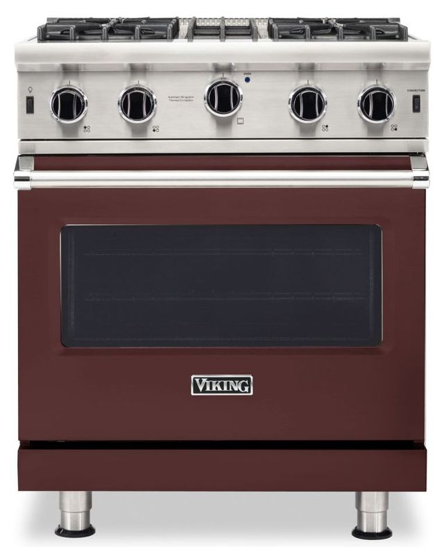 Viking® 5 Series 30" Kalamata Red Pro Style Liquid Propane Range-0