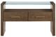 Steve Silver Co. Garland Clear Glass Top Sofa Table with Toffee Base-2