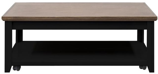 Legends Home Providence Bourbon Coffee Table with Black Base-0