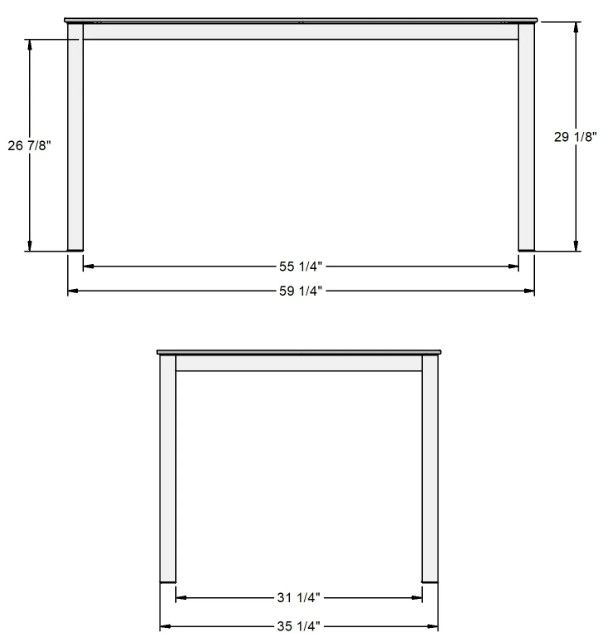 Amisco Customizable Ricard Glass Top Dining Table-1