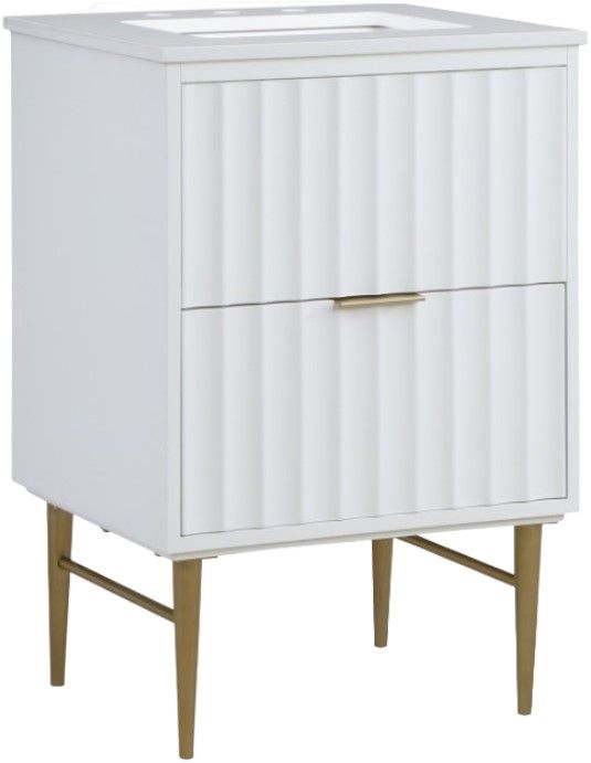 Meridian Furniture Modernist White 24" Bathroom Vanity-0