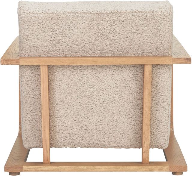 Moe's Home Collection Eckersley Beige Faux Shearling Lounge Chair-3