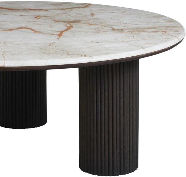 Renwil® Alessio White Coffee Table with Walnut Base-2