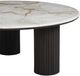 Renwil® Alessio White Coffee Table with Walnut Base-2