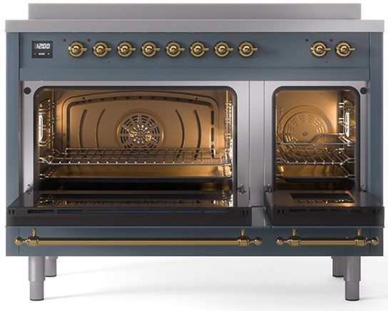 Ilve® Nostalgie II Series 48" Blue Grey Pro Style Induction Range-3