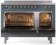 Ilve® Nostalgie II Series 48" Blue Grey Pro Style Induction Range-3