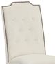 Fairfield® Customizable Entree Dining Empire Tall Tufted Back Armless Stack Chair with Linen Legs-2