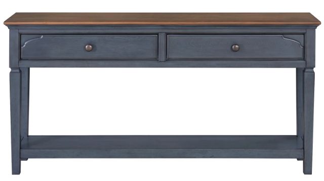 Legends Home Americana Whiskey Sofa Table with Blue Base-2