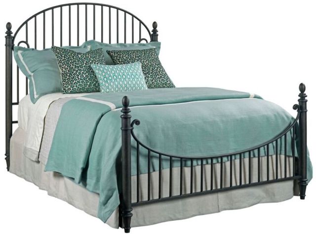 Kincaid® Weatherford Cornsilk Catlins Black Queen Metal Bed-0