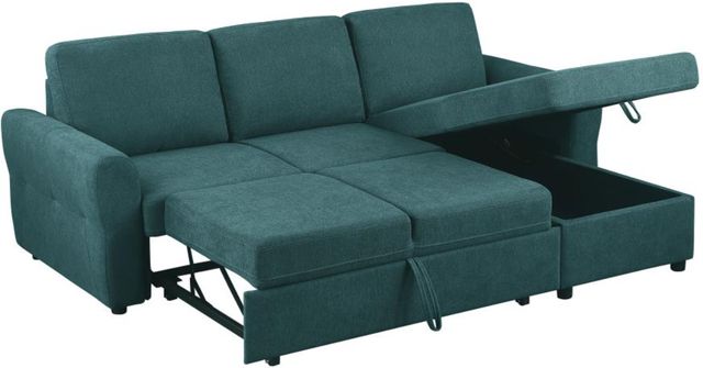 Coaster® Samantha 2-Piece Teal Right-Arm Facing Sleeper Sectional-2