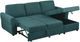Coaster® Samantha 2-Piece Teal Right-Arm Facing Sleeper Sectional-2