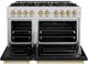 ZLINE Classic Autograph Edition 48" Stainless Steel Pro Style Dual Fuel Range with Black Matte Door and Champagne Bronze Accents-3