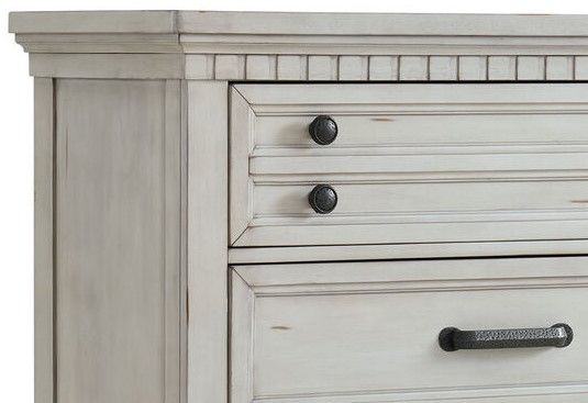 Elements International McCoy Antique White Chest-2