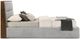 VIG Furniture Modrest Dustin Grey/Walnut Eastern King Upholstered Panel Bed-1