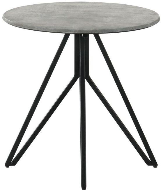 Coaster® Hadi 3-Piece Cement Occasional Table with Gunmetal Base Set-2