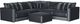 Jackson Furniture Remington 6-Piece Slate L-Shape Sectional with Ottoman-1