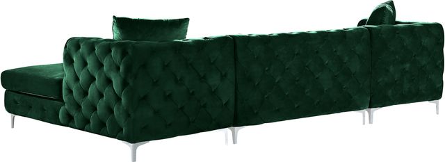 Meridian Furniture Gail 3-Piece Green Velvet Sectional-2