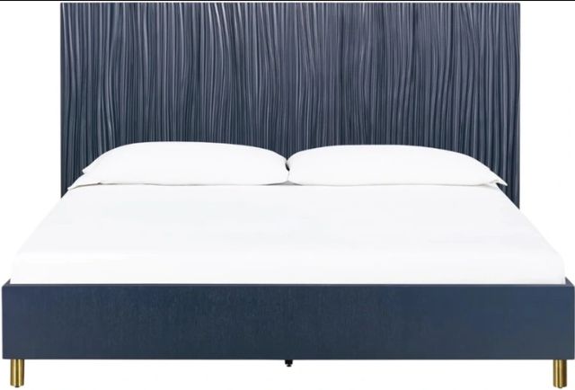 Modus Furniture Argento Navy Blue California King Panel Bed-3