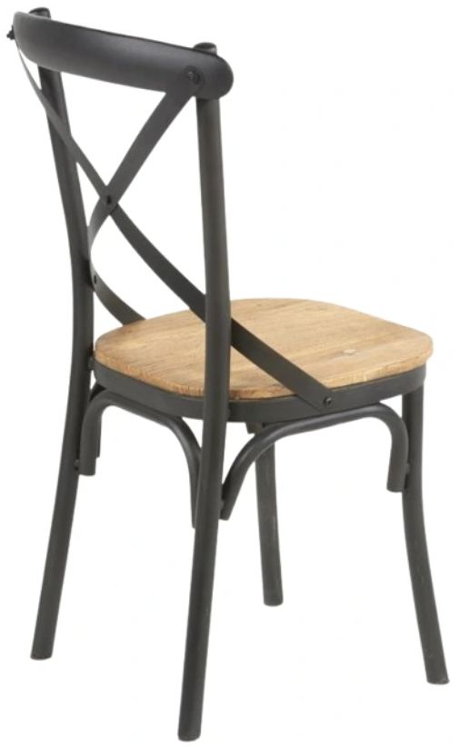 Nest Home Collections Xavier Black/Natural Dining Side Chair-2