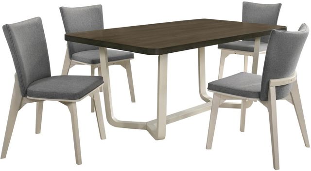 Coaster® Biloxi 5-Piece Brown/Grayish/White Dining Set-0