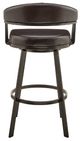 Armen Living Bronson Java Finish Paint 29" Bar Swivel Bar Stool-4