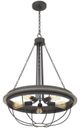 Cal® Lighting & Accessories Nixa Dove Grey Chandelier-1