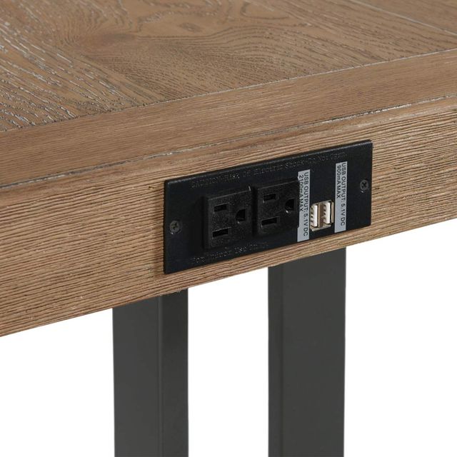 Intercon Eden Rustic Dune Sofa Bar Table with Black Base-3