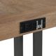Intercon Eden Rustic Dune Sofa Bar Table with Black Base-3