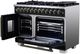FORNO® Capriasca Series Alta Qualita 48" Black Pro Style Dual Fuel Range-4