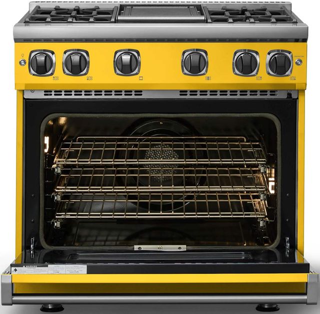 Viking® 7 Series 36" Daffodil Pro Style Liquid Propane Gas Range with Griddle-1