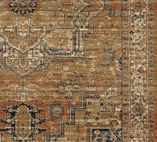 Orian Aria Heriz Medallion Rust 9' X 13' Rug-1