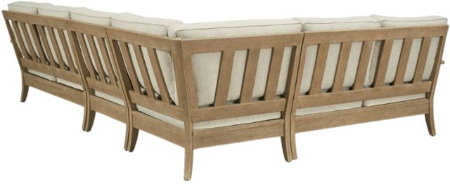 Signature Design by Ashley® Clare View 4-Piece Beige Fabric/Wooden Outdoor Sectional-1