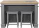 Powell® Penda Gray Kitchen Island with Stools-3