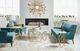 Hooker® Furniture Melange Corrina White Round Lamp Table with Gold Leaf Base-1