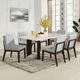 ACME Furniture Edwyn 2-Piece Brown/Gray Upholstered Side Chair Set-1