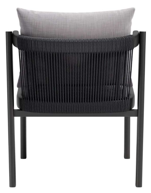 Zuo® Modern Horizon 2-Piece Gray Aluminum Fabric Outdoor Dining Chair Set-3