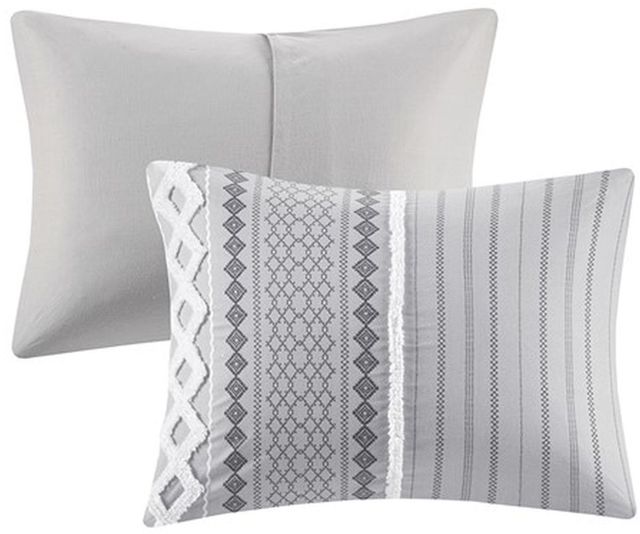 Olliix by INK+IVY Gray King/California King Imani Cotton Comforter Mini Set-1