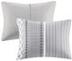 Olliix by INK+IVY Gray King/California King Imani Cotton Comforter Mini Set-1
