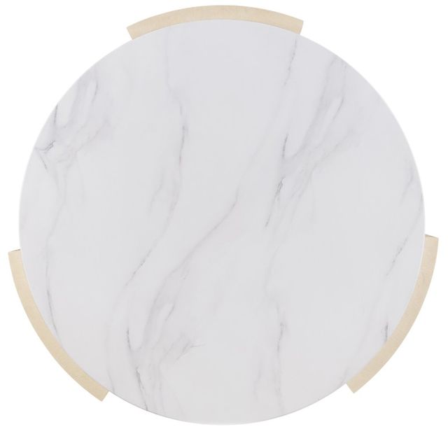 Hooker® Furniture Westwood White Round Cocktail Table with Polished Limestone Base-3