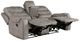 Homelegance® Oberon Grayish Brown Double Manual Reclining Loveseat with Center Console-4