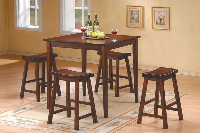 Mazin Furniture Saddleback 5 Piece Counter Height Set-2
