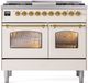 Ilve® Nostalgie II Series 40" Antique White Pro Style Dual Fuel Range-0