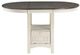 Mazin Furniture Junipero 5 Piece Antique White/Rosy Brown Counter Height Table Set-1