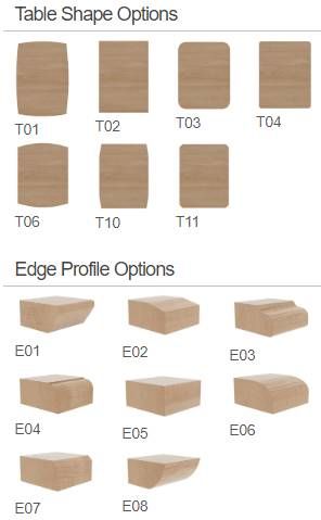 Country View Woodworking Customizable Henderson Sap Cherry Top 38" Dining Table with Brown Maple Base-2