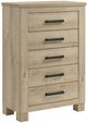 Coaster® Oakglen 5-Piece Wathered Oak Eastern King Bedroom Set-5
